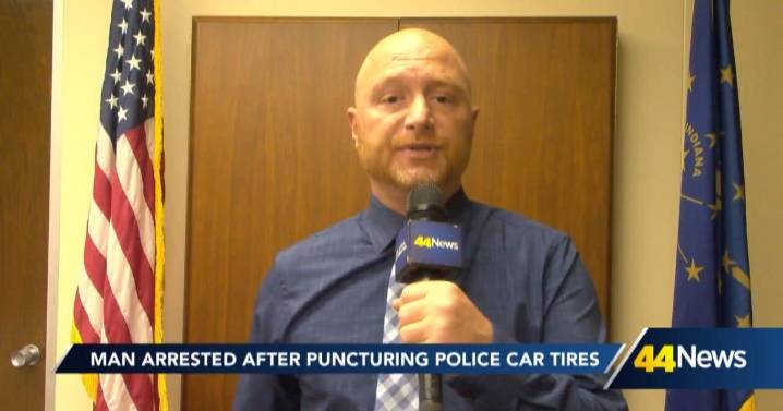 Man arrested after slashing the tires of EPD patrol cars