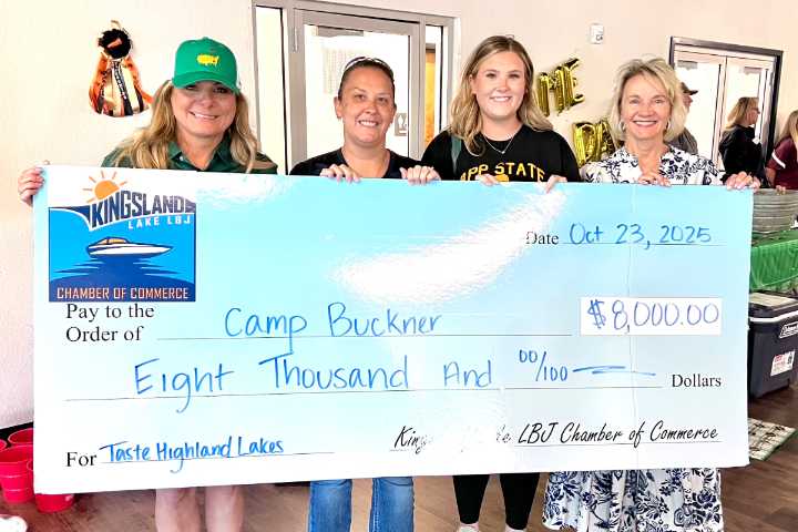 Kingsland Chamber gives $8K for new Camp Buckner playground