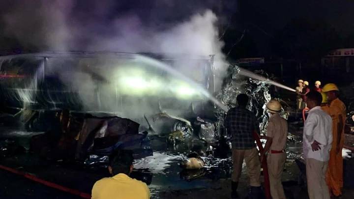 200 LPG Cylinders Explode For Two Hours: Tanker-Truck Collision Leaves One Dead, Many Injured In Rajasthan