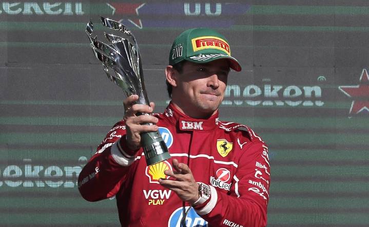 Charles Leclerc celebra su podio en el Gran Premio de México con icónica frase mexicana