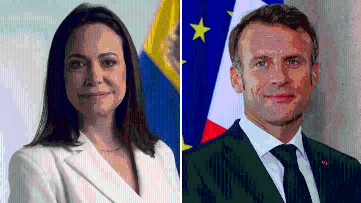 Macron habló con María Corina Machado y dijo que ella «encarna la esperanza de libertad de todo un pueblo»