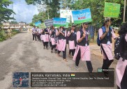 Karkala: M P M Government First Grade College students participate in Vanya Jeevi Jatha