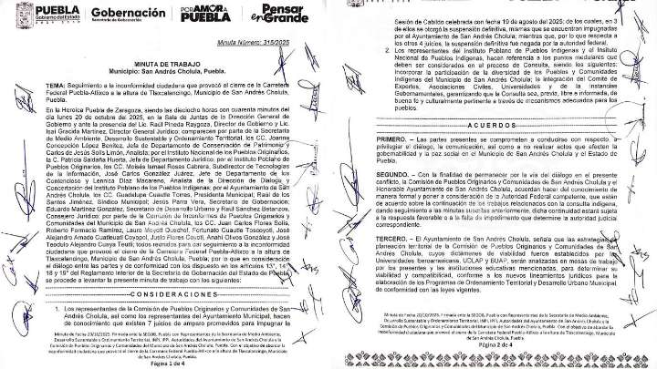 Revisarán propuestas de Pueblos de Cholula avaladas por universidades 