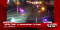 1 injured in 3-vehicle crash in Cape Girardeau