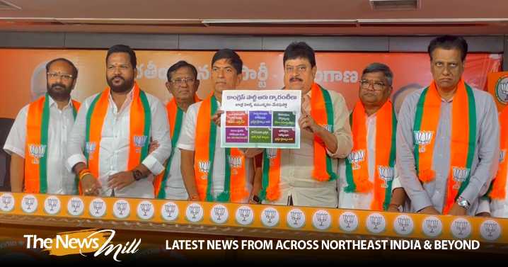 Telangana BJP releases satirical poster mocking Congress’ ‘six guarantees’ ahead of Jubilee Hills bypoll