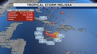 Tropical Storm Melissa strengthening, expected to become a major hurricane before Jamaica landfall