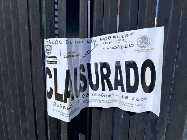 Clausura Gobernación Estatal 17 negocios en la entidad; 8 en Juárez