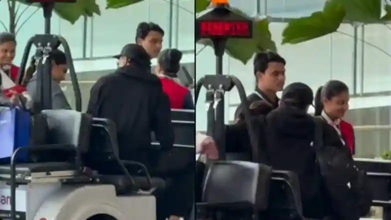 Agency News Viral Video: Deepika Padukone, Ranbir Kapoor’s Surprise Hug At Mumbai Airport Sends Fans Into a Frenzy