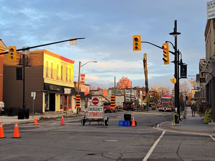 Lakefield's Queen Street to Reopen Friday Morning Following Structure Fire Damage