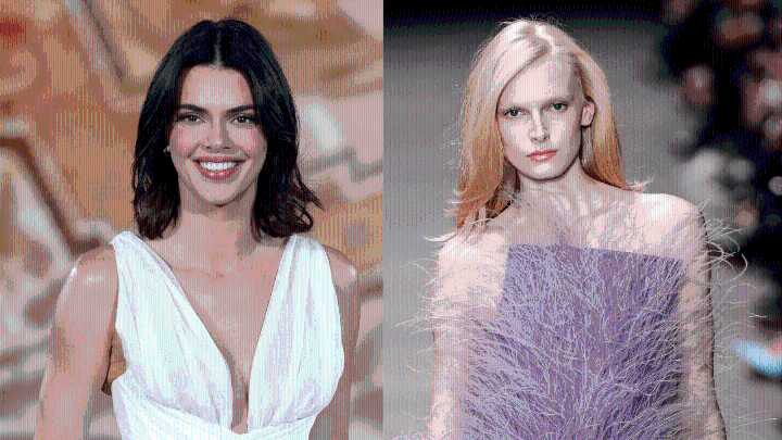 Kendall Jenner and Alex Consani Rock Naked Dress Trend on the Schiaparelli Runway