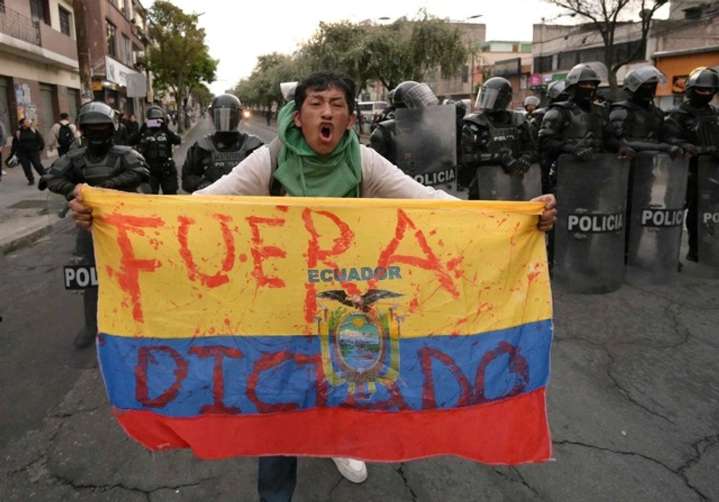 Ecuador pide apoyo a la OEA y a Israel ante crisis por paro nacional