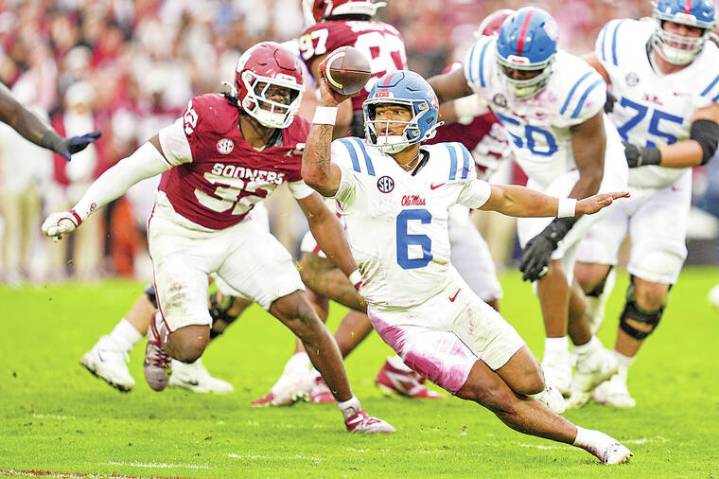 Top 25 roundup: No. 8 Ole Miss rallies for signature win at No. 13 Oklahoma
