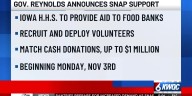 Iowa Governor Reynolds announces SNAP support