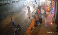 Watch: Firecracker explosion leaves rider and pillion injured in Cuttack