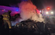 Trágico accidente en carretera deja un muerto y un tractocamión calcinado