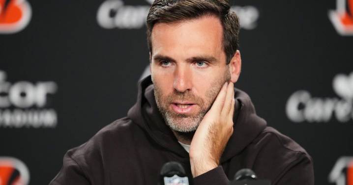 Bengals quarterback Joe Flacco's status is up in the air for Sunday's game