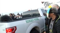 Watch: Flash grenade goes off amid protesters at Coast Guard Island in Alameda