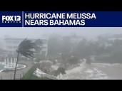 Hurricane Melissa nears the Bahamas