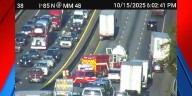 SCDOT: Lanes closed on I-85N in Greenville Co after crash involving semi