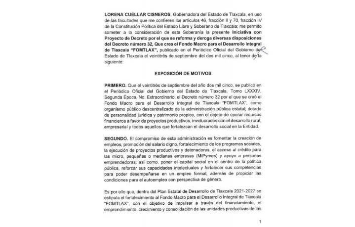 Propone reformas al Fomtlax para hacerlo más eficiente y con lenguaje incluyente