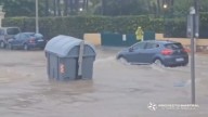 Calles anegadas en la Vega Baja y vigilancia por posibles crecidas en el interior de Alicante