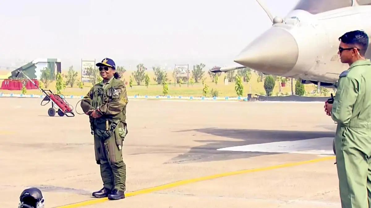 President Murmu takes sortie in Rafale at Ambala Air Force Station