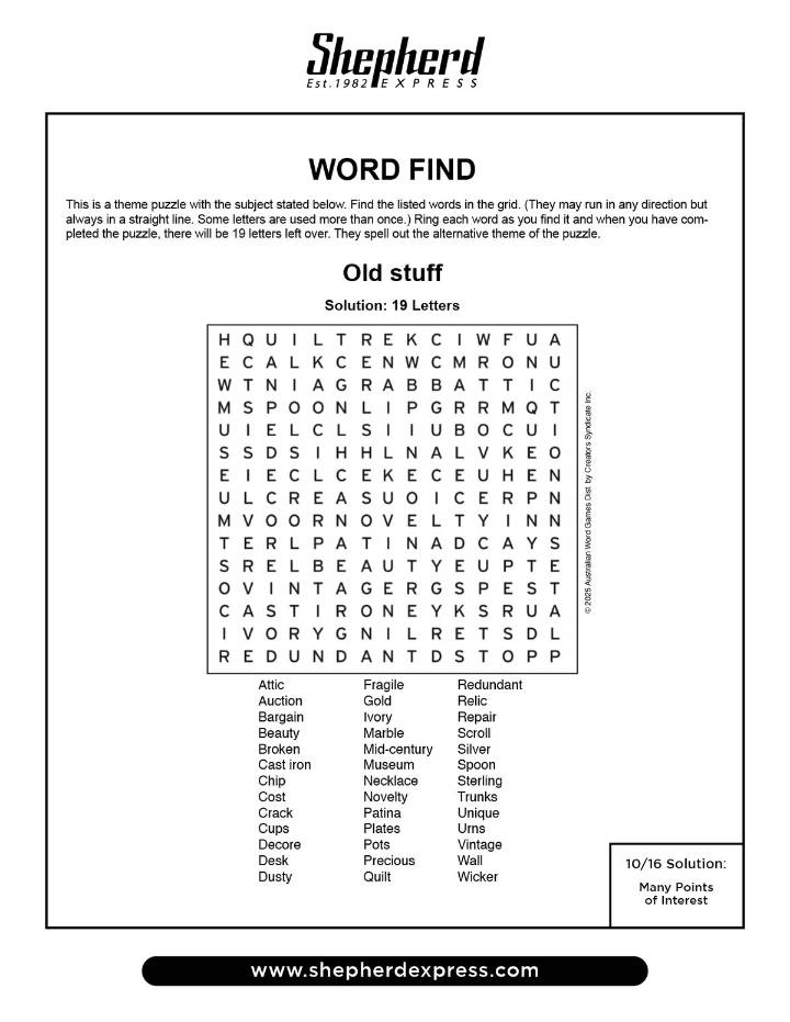 Word Find: Oct. 23, 2025
