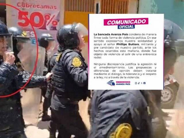 Bancada de Avanza País condena agresión a Phillip Butters en Juliaca: "Ninguna discrepancia lo justifica"