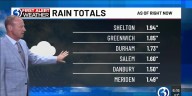 Here are the rainfall totals from the coastal storm