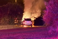Arson suspected after car found burning in Youngstown neighborhood