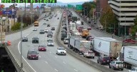 Crash blocks lane on I-90 east near Hamilton Street in Spokane, causes evening delays
