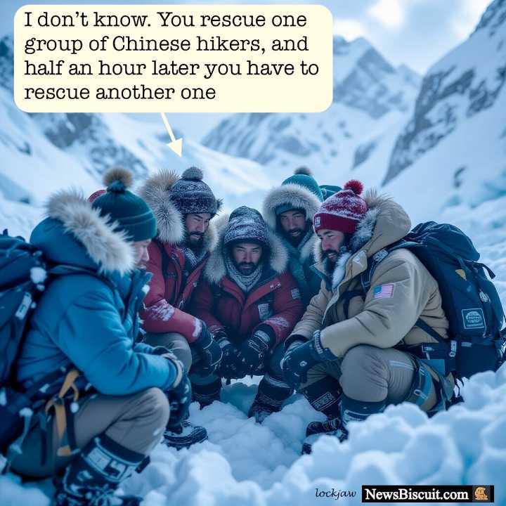 Meanwhile, at the Sherpa camp, Mount Everest ...