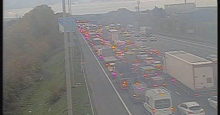 M1 live updates as three lanes closed due to vehicle fire near East Midlands Airport junction