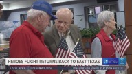 East Texas veterans return home after emotional Brookshire Heroes Flight