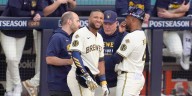 Jackson Chourio exits NLDS Game 1 after 3 hits with hamstring injury