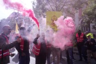 Eiffel Tower closed as nationwide strikes held across France against austerity