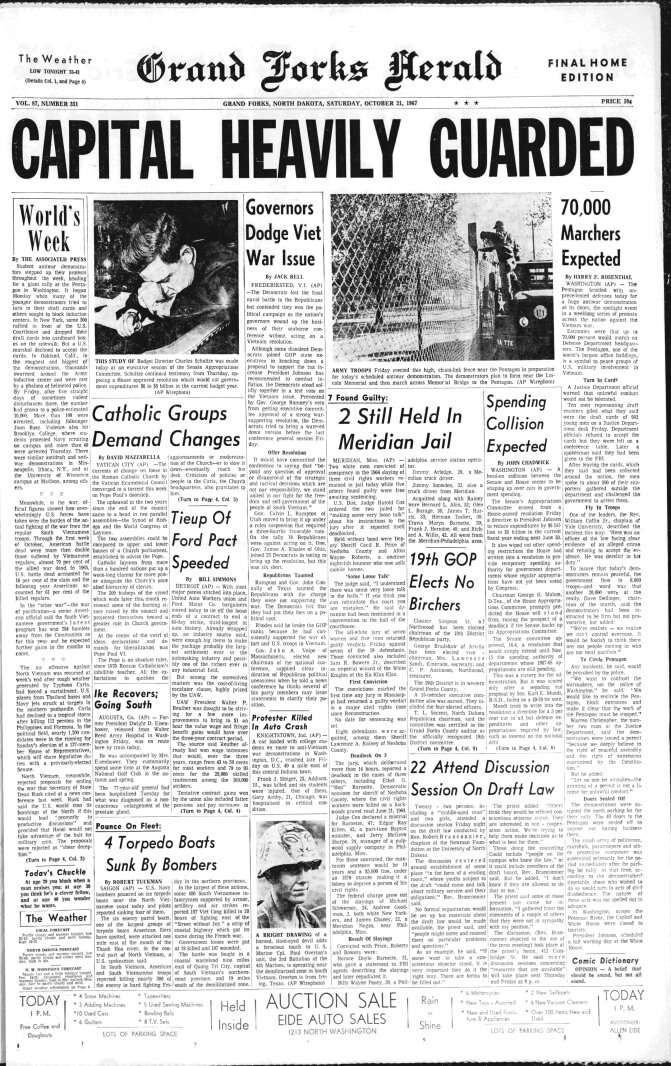 Today in History: October 21, 1967 - 22 Attend Discussion Session On Draft Law
