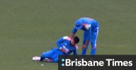 Indian batsman injured in stunning catch