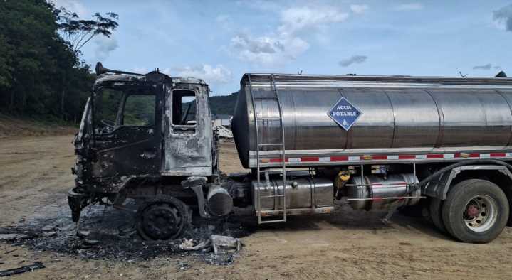 Ruta del Sol 3: suspenden actividades tras quema de maquinaria