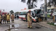 Cúster de transporte público se despistó y estrelló con un muro de concreto en Chorrillos