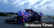 Aussie crashes out of home GP