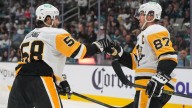 Crosby and Malkin each have goal and assist, Jarry stops 31 shots as Penguins beat Sharks 3