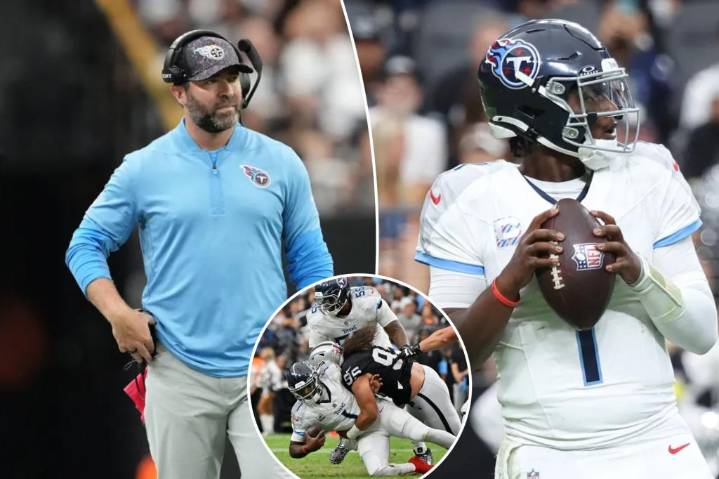 Titans coach Brian Callahan calls out Cam Ward with hot seat burning