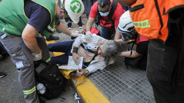 Diez heridos y un detenido en la marcha de los jubilados