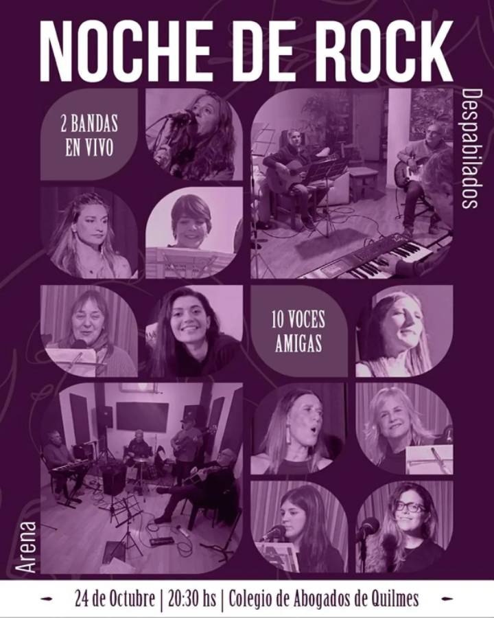 “Noche de Rock” en el Colegio de Abogados de Quilmes