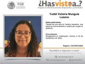 Yudid desapareció en Colima y es buscada en Aguascalientes