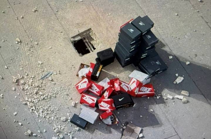 PHOTOS: Thieves cut through roof, steal hundreds of shoes in mall heist, Florida officials say