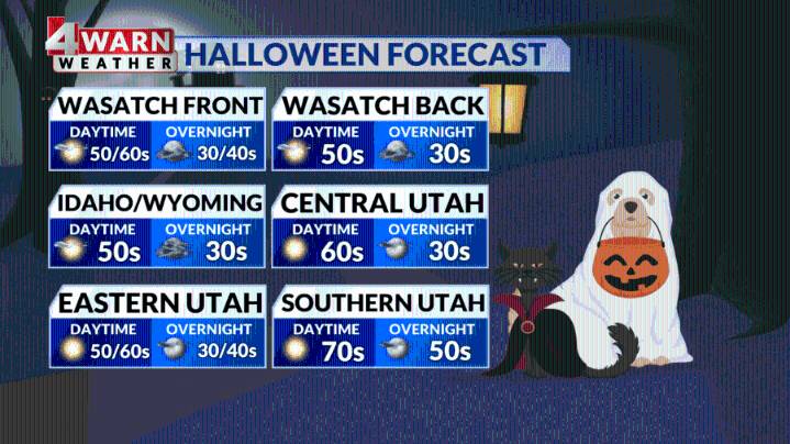 Spooktacular Halloween with a side of haze for the Wasatch Front