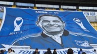 Lindo homenaje de los hinchas de Millonarios para Miguel Russo en El Campín
