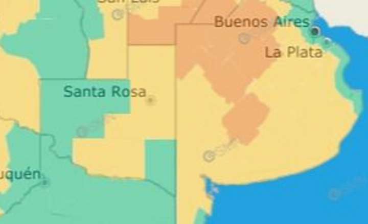 Emiten alerta amarillo por tormentas para La Pampa